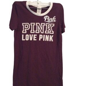 Victorias Secret Pink T shirt purple Small womens S short sleeve